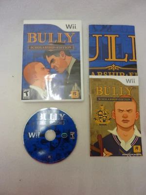 NINTENDO Wii BULLY SCHOLARSHIP EDITION COMPLETE  POSTER MAP AND MANUAL TESTED - Image 1 of 4