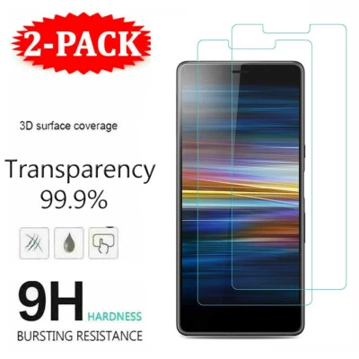 2 x For Sony Xperia 1 5 L2 L3 XA1 XA2 XZ1 XZ2 Tempered Glasses Screen Protector - Image 1 of 4