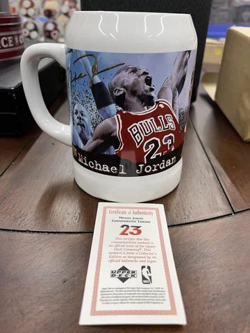Michael Jordan #23 Bulls Upper Deck 1997 Commemorative Tankard Mug Cover