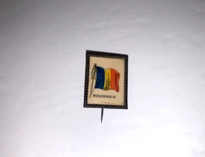 Vintage Java Kaffee Souvenir Länderflagge (Roumänien) Pinback - Bild 1 von 4
