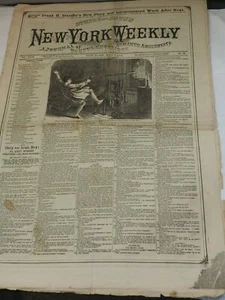 Street and Smith's NEW YORK WEEKLY Newspaper MAY 2,1874 No.29 Only a Irish Boy - Picture 1 of 4