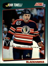 1991-92 Score Rookie Traded Chicago Blackhawks Hockey Card #17T John Tonelli