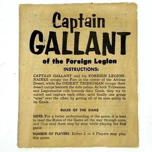 Captain Gallant Transogram Instruction Book Adventure Game Foreign Legion - Picture 1 of 10