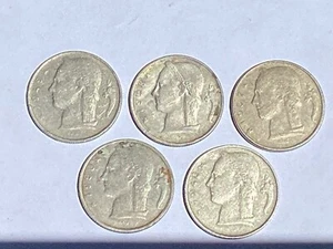Lotof 5 Francs Coins 1948, 49, 50, 58, & 67 Free Shipping - Picture 1 of 7