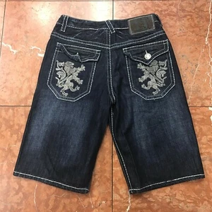 Men's Kanji Dark Blue Denim Short - Picture 1 of 3