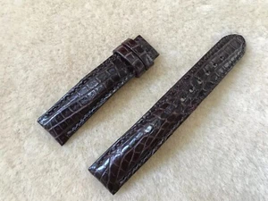 18mm/16mm Genuine Real Dark Brown Crocodile Alligator Leather Watch Strap Band - Picture 1 of 4