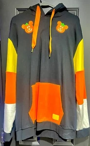 Disney Mickey Loungefly Halloween Pumpkin Hoodie Size XL - Picture 1 of 4