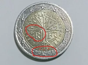 FRANCE 2 EURO 2001 MULTIPLE ERRORS C PICS SHIPS FROM USA VACATION CHANGE - Picture 1 of 3