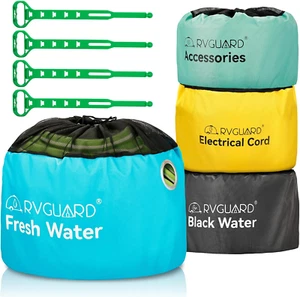 RV Hose Storage Bags 4 Pack Waterproof with Straps for Sewer Hoses Electrical - Picture 1 of 1