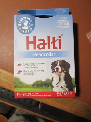 Collar de cabeza Halti entrenamiento para perros obediencia dejar de tirar del plomo ~ negro talla 4 Foto 1 de 4