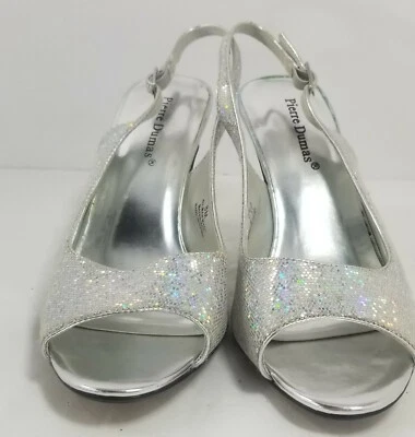 Sexy glamour para mujer Pierre Dumas tacones traseros brillo vacaciones talla 8 Foto 1 de 4