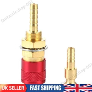 Adattatore gas raffreddato ad acqua 6 mm connettore tubo rapido per torcia saldatore MIG TIG (Rosso) - Foto 1 di 12