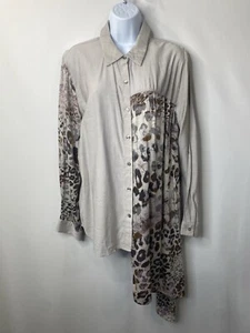 Mystree Damen asymmetrisches Shirt Größe Large Mob Wife Rocker kantig Ausgehen Oberteil - Bild 1 von 14