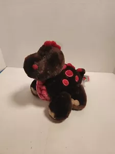 Ganz Webkinz Cocoa Dinosaur 8" Plush Brown Red Pink HM338 no code - Picture 1 of 5