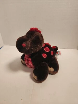 Ganz Webkinz Cocoa Dinosaur 8" Plush Brown Red Pink HM338 no code - Image 1 of 4