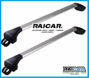 Barre portatutto auto da tetto modula ovalbar argento railing aperti 75kg - Foto 1 di 3