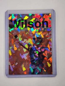 Russel Wilson Artist Signed Denver Broncos Refractor Art Card 1/1 - Picture 1 of 2