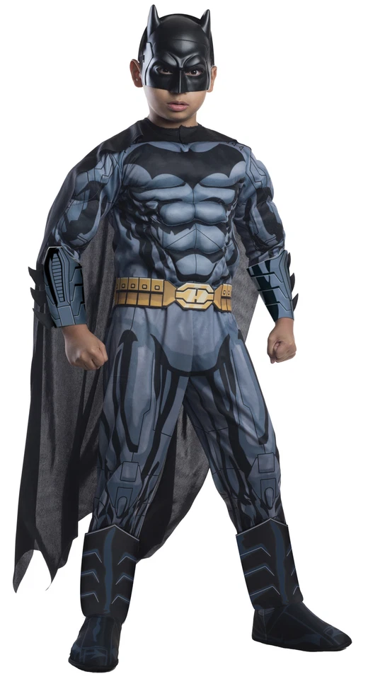 DC Comics Batman Deluxe 3d Muscle Chest Costume Size L 12/14 Kids 6sp5zb1