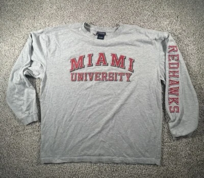 Miami Redhawks Sweatshirt Mens XL Gray CrewNeck Sweater Jansport - Image 1 of 4