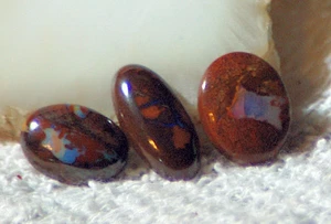 3 Koroit Boulder Opal oval Cabochons - Picture 1 of 8