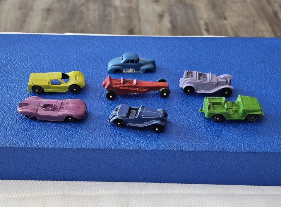 老式 TootsieToy 压铸汽车 7 件装芝加哥龙虾吉普轿跑车 Hot Rod 美国| — 第 1/4 张图片