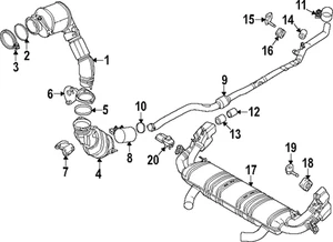 Genuine BMW Catalytic Converter Clamp 18-32-9-798-745 - Picture 1 of 1