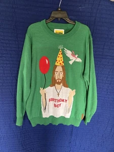 Men's Ugly Christmas Tipsey Elves Sweater XXL Birthday Boy Retro Holiday Xmas - Picture 1 of 5