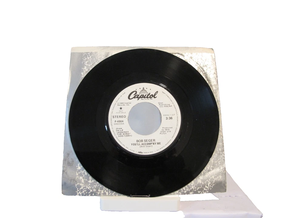 45 RECORD - BOB SEGER - YOU'LL ACCOMP'NY ME - Image 1 of 1