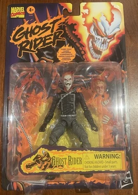 Figura retro Ghost Rider Johnny Blaze de Marvel Legends 6" exclusivo tarjetero 80 Foto 1 de 4