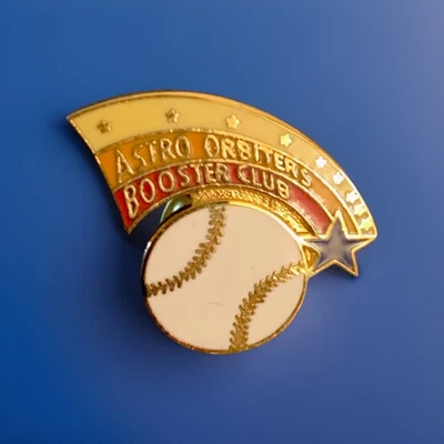 HOUSTON ASTROS ORBITORS BOOSTER CLUB VINTAGE LOGO PIN, RARE - Image 1 of 4