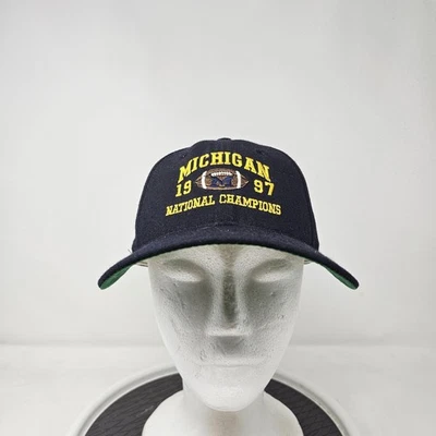 Vintage Michigan Wolverines Hat Cap Fitted Mens 7 1/4 1997Football Champions - Image 1 of 4