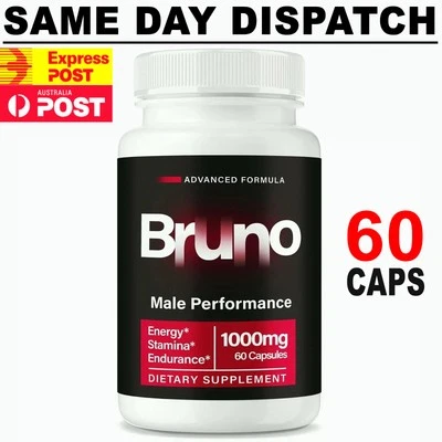 Bruno Pills For Men Advanced Formula 60 Capsules 1000mg Male Performance Energy - image 1 of 4