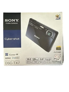 Cámara digital Sony Cyber-shot DSC-TX7 azul 10,2 MP completa con caja tarjeta de 8 GB HD - Imagen 1 de 12