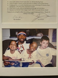 Joe Dumars Rip Hamilton Firmado Autógrafo Detroit Pistons Exhibición NBA ÚNICO EN SU CLASE Raro - Imagen 1 de 18