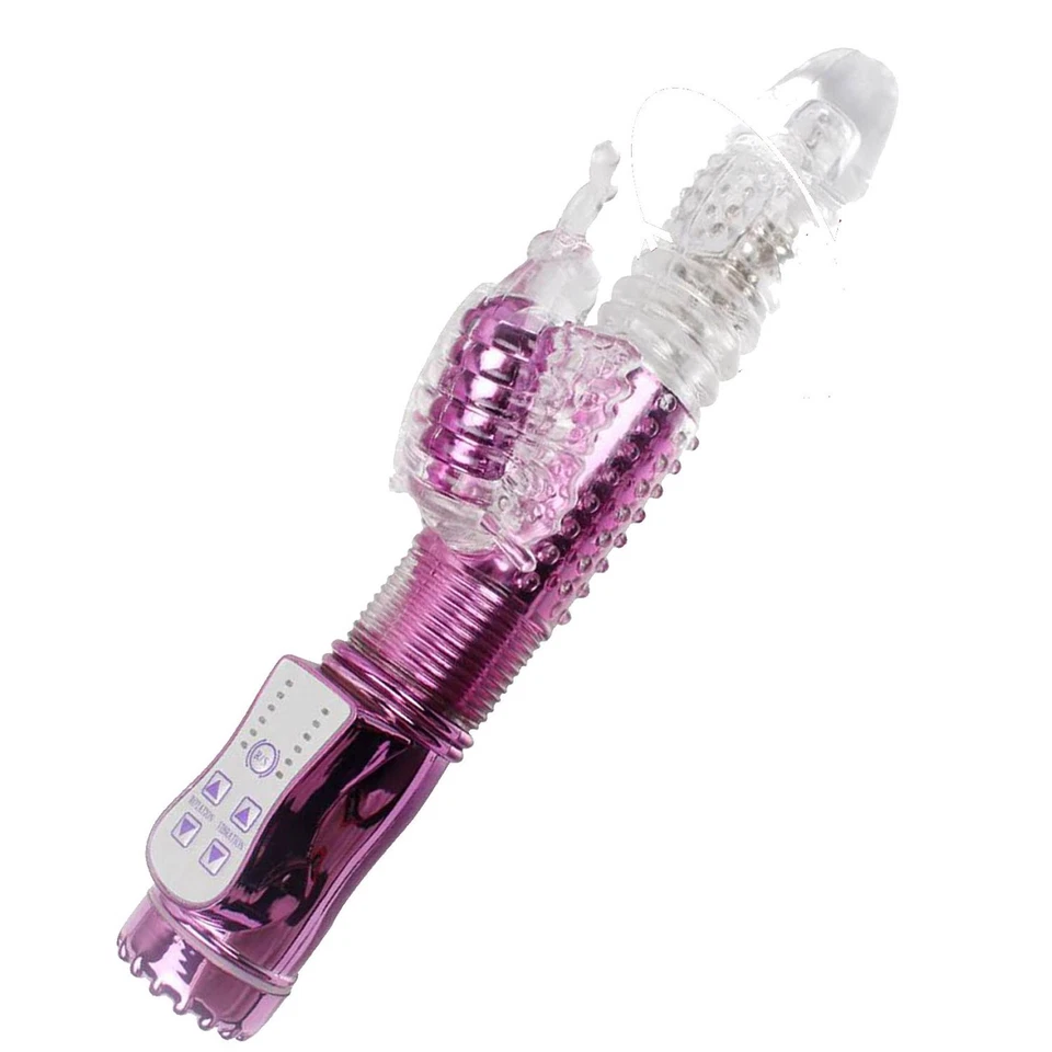 Rabbit-Vibrator - rotierend, Stoßfunktion - 26 cm - Pink - Bild 1 von 4