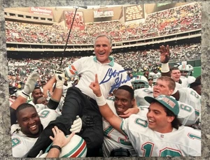 Foto autografiada de Don Shula 8x10 del entrenador de los delfines foto brillante autografiada NFL ORG - Imagen 1 de 4