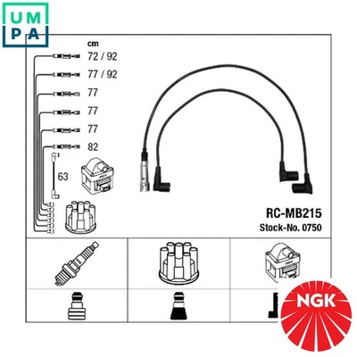 IGNITION CABLE KIT 0750 FOR MERCEDES-BENZ M116.965/964 4.2L M 117.968 5.5L 8cyl - Image 1 of 4