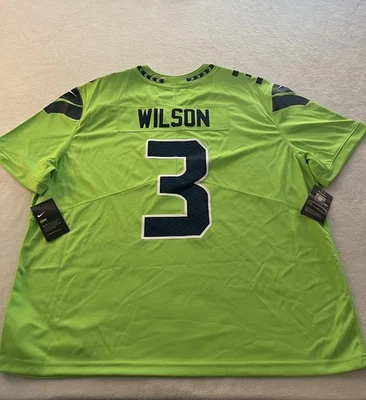 Camiseta deportiva cosida Nike auténtica Russel Wilson #3 Seahawks 3XL NUEVA CON ETIQUETAS Foto 1 de 4