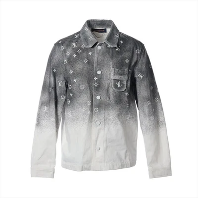 Chaqueta de mezclilla de algodón Louis Vuitton 21AW M para hombre gris RM212Q monograma Foto 1 de 4