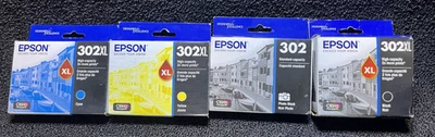 Genuine Epson 302 (1) & 320XL (3) Ink Cartridges Date: February 2025 - Image 1 of 4