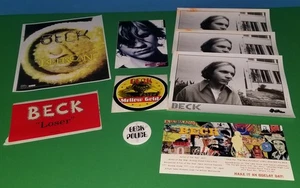 BECK VTG 1994 PROMO ODELAY CARD, DECALS , BUTTON, PUBLICITY PHOTOS BEER CAN AD + - Picture 1 of 17