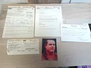 Brutus Beefcake 1986 firmado H Leslie Jr CA aplicación de lucha libre y examen - Imagen 1 de 9