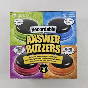 Juego de 4 zumbadores de respuesta grabables de recursos de aprendizaje sin usar NOB sin usar LEER⬇ - Imagen 1 de 5