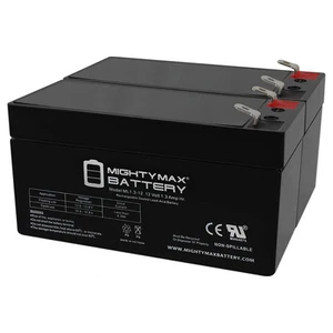 Mighty Max 2 Pack - Replacement Battery for Power Patrol SLA1005 12V 1.3Ah - Picture 1 of 6