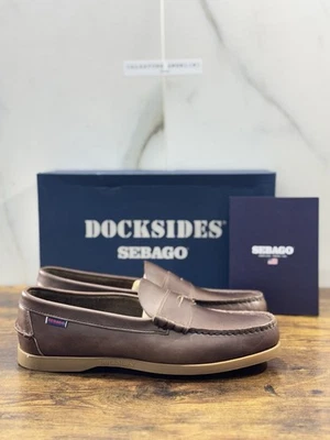 Sebago Dolphin Mocasin De Cuero Marrón Icono Sebago Hombre 41 - Imagen 1 de 4