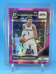 2024-25 Donruss Optic ~ VICTOR WEMBANYAMA ~ Pink Hyper Prizm #45 ~ Spurs 🔥 - Picture 1 of 11