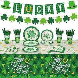 Geyee 172 Pcs St Patricks Day Party Supplies Serves 24, Includes Green  - Picture 1 of 7