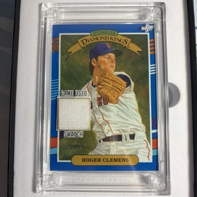 Roger Clemens Donruss 1986 Game Used Swatch #9 Error Card NO DOT AFTER INC -RARE - Image 1 of 4