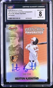 2020 Bowman's Best Franchise Favorites Auto /250 Heston Kjerstad CGC 8 10 - Picture 1 of 2