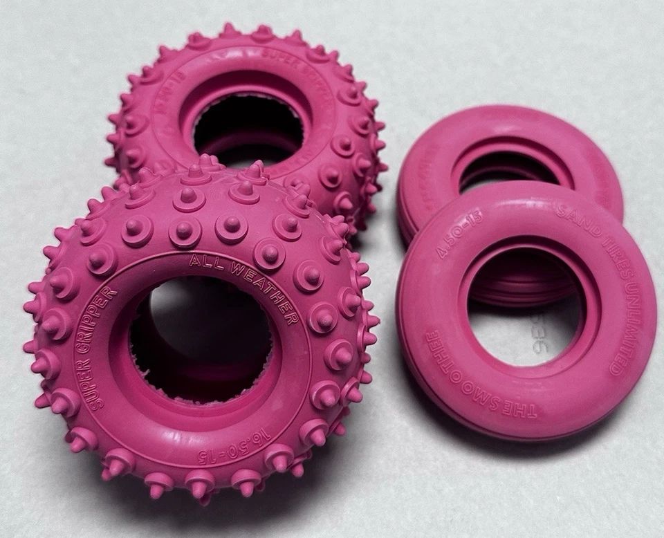 New PINK Tamiya 4 Tire Set - Jun Watanabe Hornet - Frog or Super Champ Car - Image 1 of 1